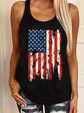 Racerback-Tank mit amerikanischer Flagge und Stern